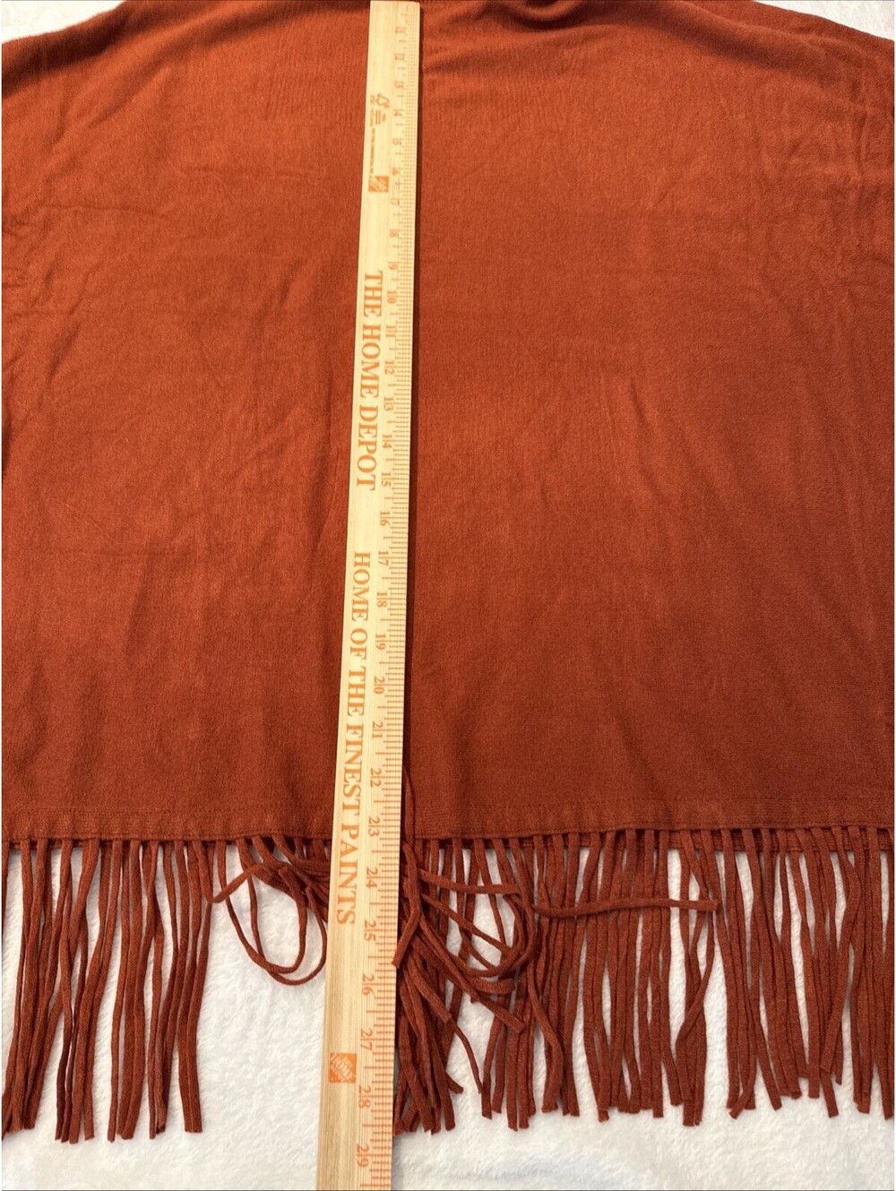 Cyrus Women's Ribbed Turtleneck Fringe Long Sleeve Sweater L Burnt Orange NWT - Picture 5 of 9
